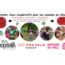 Atelier Jeux Coopératifs samedis du vélo pour Pro vélo 6 septembre, gratuit sur inscription